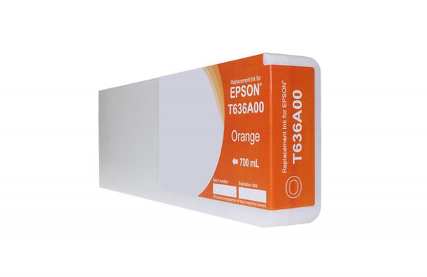 Remanufactured High Yield Orange Wide Format Ink Cartridge for Epson T636A00