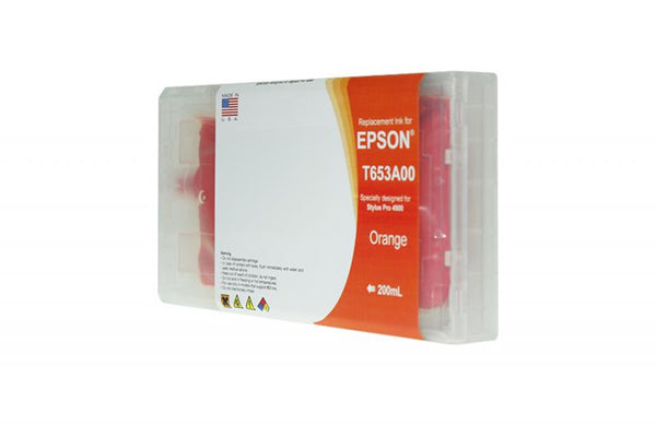 Remanufactured Orange Wide Format Ink Cartridge for T653A00
