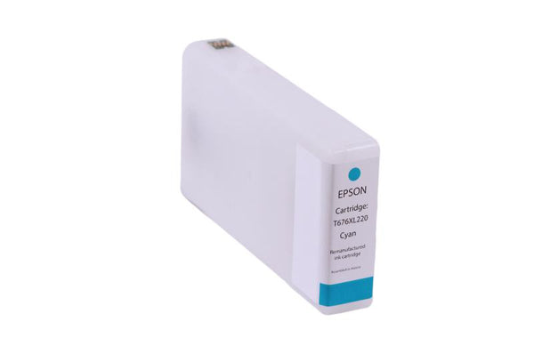 Remanufactured High Capacity Cyan Wide Format Ink Cartridge for Epson T676XL220