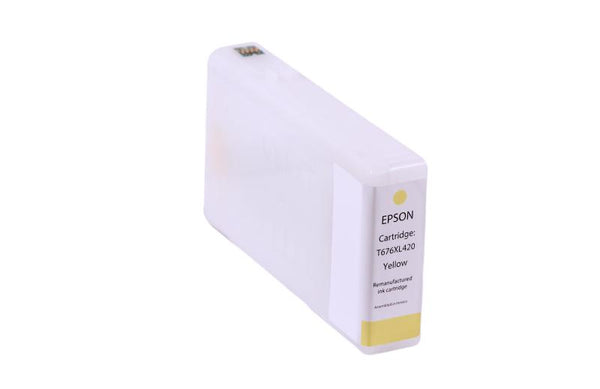 Remanufactured High Capacity Yellow Wide Format Ink Cartridge for Epson T676XL420