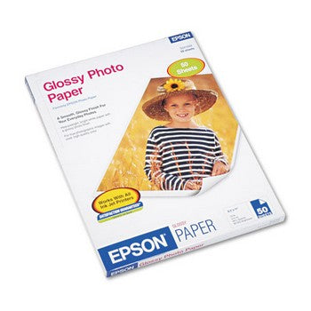 Epson Glossy Photo Paper, 8.5 x 11inch/50 sheet (S041649)