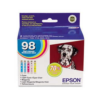 Epson 98 Color, Multi Pack, High Capacity Ink Cartridge, Epson T098920