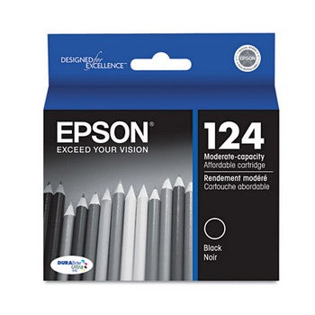 OEM/Genuine Epson 124 (Epson T124120) Ink Cartridge, Black