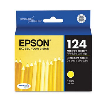 OEM/Genuine Epson 124 (Epson T124420) Ink Cartridge, Yellow