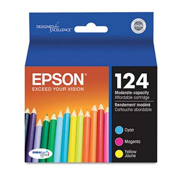 OEM/Genuine Epson 124 (Epson T124520) Ink Cartridge- Color, 3/Pack