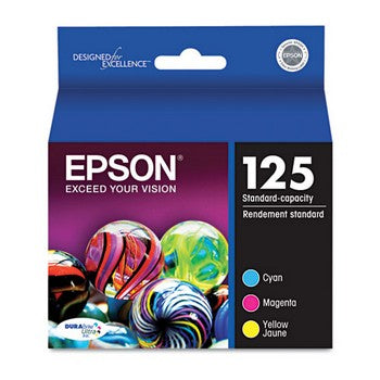 OEM/Genuine Epson 125 (Epson T125520) Ink Cartridge, 3/Pack