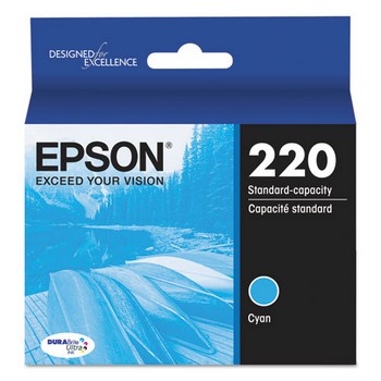 Epson 220 Cyan, Standard Yield Ink Cartridge, Epson T220220