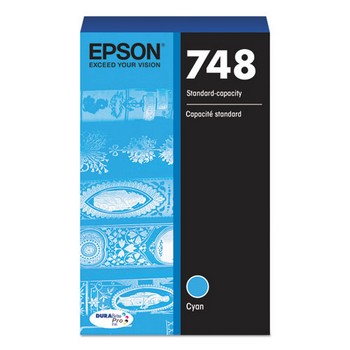 Epson T748 Cyan, Standard Yield Ink Cartridge, Epson T748220