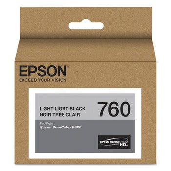Epson T760 Light Light Black, Standard Yield Ink Cartridge, Epson T760920
