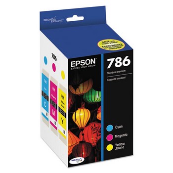 Epson 786 Cyan/Magenta/Yellow, Standard Yield Ink Cartridge, Epson T786520
