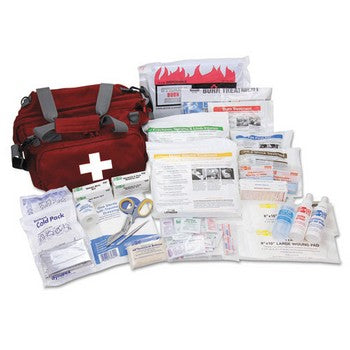 Pac-Kit All Terrain First Aid Kit, 112 Pieces, Ballistic Nylon, Red, Pac-Kit 9000