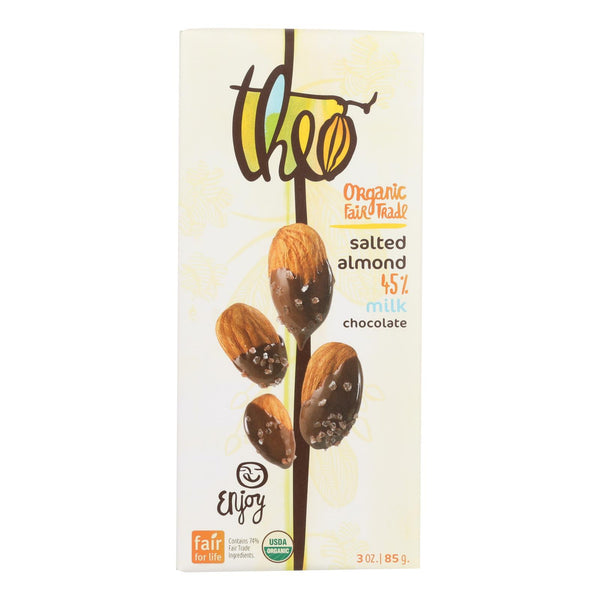 Theo Chocolate Organic Chocolate Bar - Classic - Milk Chocolate - 45% Cacao