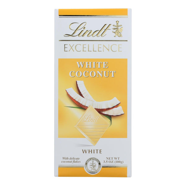 Lindt Chocolate Bar - White Chocolate - Coconut - 3.5 Oz Bars - Case Of 12