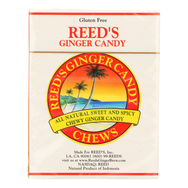 Reed's Ginger Beer Chewy Ginger Candy Rolls - Case Of 20 - 2 Oz