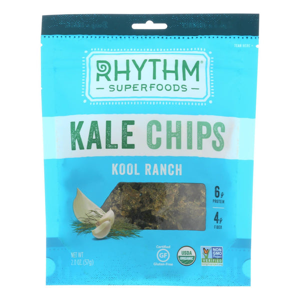 Rhythm Superfoods Kale Chips - Kool Ranch - Case Of 12 - 2 Oz.