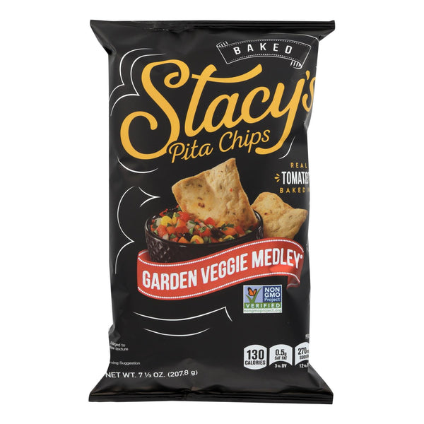 Stacy's Pita Chips Garden Veggie Medley Pita Chips - Veggie - Case Of 12