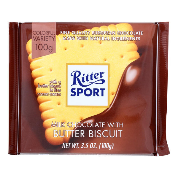 Ritter Sport Chocolate Bar - Milk Chocolate - Butter Biscuit - 3.5 Oz Bars