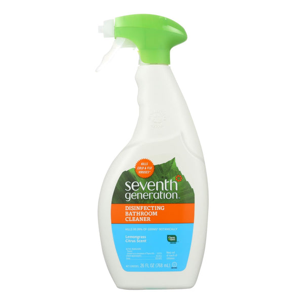 Seventh Generation Disinfecting Bathroom Cleaner - Lemongrass Thyme - Case Of 8