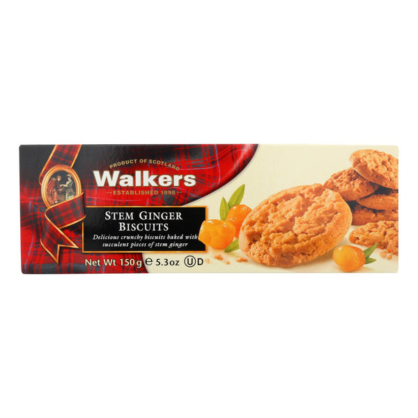 Walkers Shortbread Biscuits - Stem Ginger And Chocolate - Case Of 12 - 5.3 Oz.