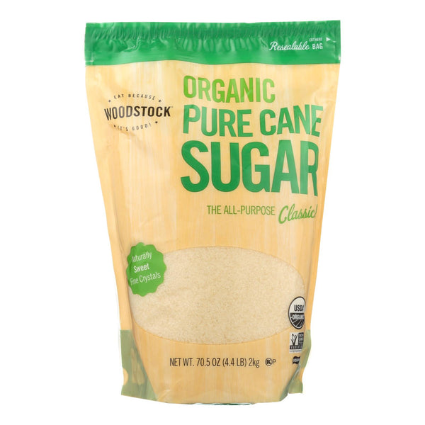 Woodstock Sugar - Organic - Pure Cane - Granulated - 4.4 Lb - Case Of 5