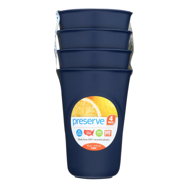 Preserve Everyday Cups - Midnight Blue - Case Of 8 - 4 Packs