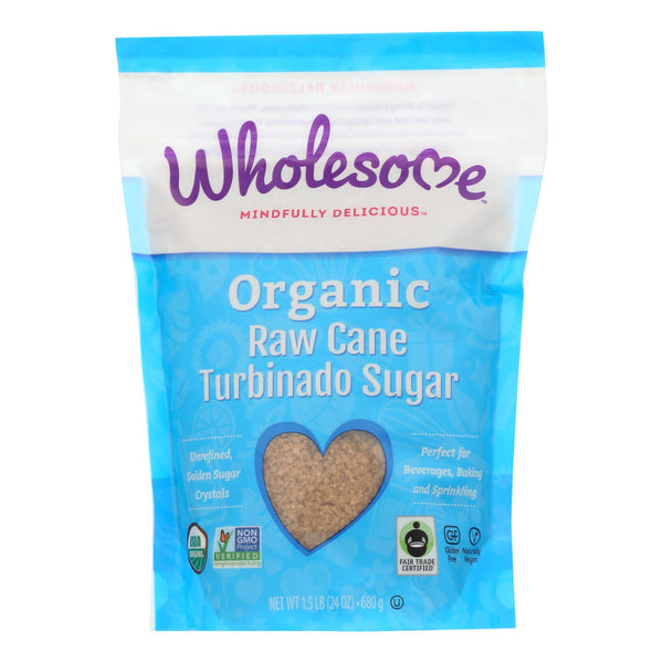 Wholesome Sweeteners Sugar - Organic - Turbinado - Raw Cane - 1.5 Lb