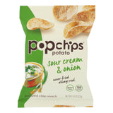Popchips Potato Chip - Sour Cream And Onion - Case Of 24 - 0.8 Oz.
