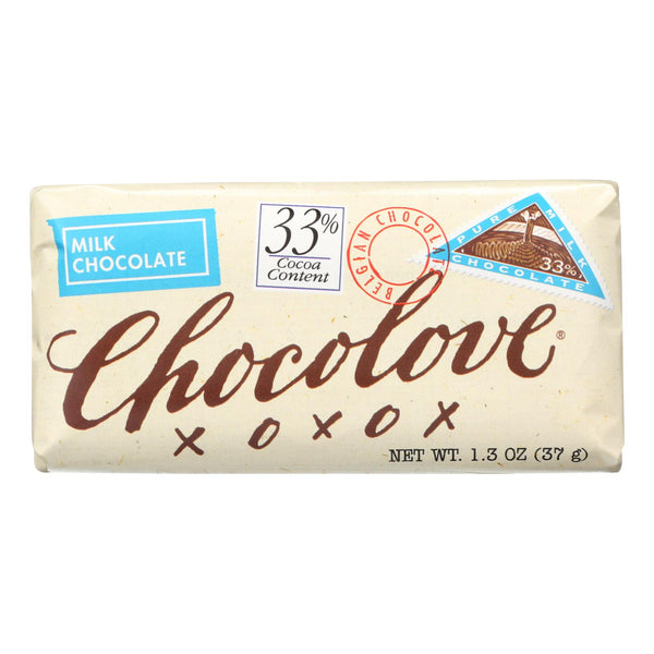 Chocolove Xoxox - Premium Chocolate Bar - Milk Chocolate - Pure - Mini - 1.3 Oz