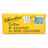 Chocolove Xoxox - Premium Chocolate Bar - Milk Chocolate - Toffee And Almonds