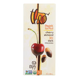 Theo Chocolate Organic Chocolate Bar -Dark Chocolate, 70% Cacao, Cherry & Almond