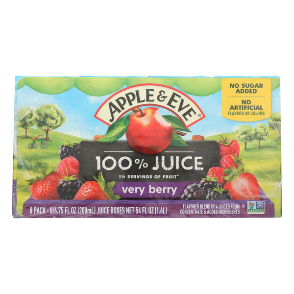 Apple And Eve 100 Percent Juice Very Berry - Case Of 6 - 40 Bags