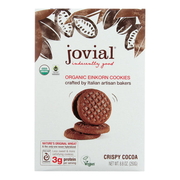 Jovial - Cookie - Organic - Einkorn - Crispy Cocoa - 8.8 Oz - Case Of 12