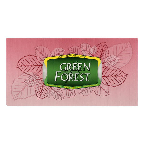 Green Forest Facial Tissues - White - Case Of 24 - 175 Count