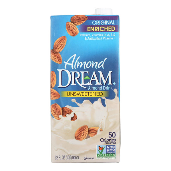 Imagine Foods Almond Dream Almond Drink - Unsweetened - Case Of 12 - 32 Fl Oz.