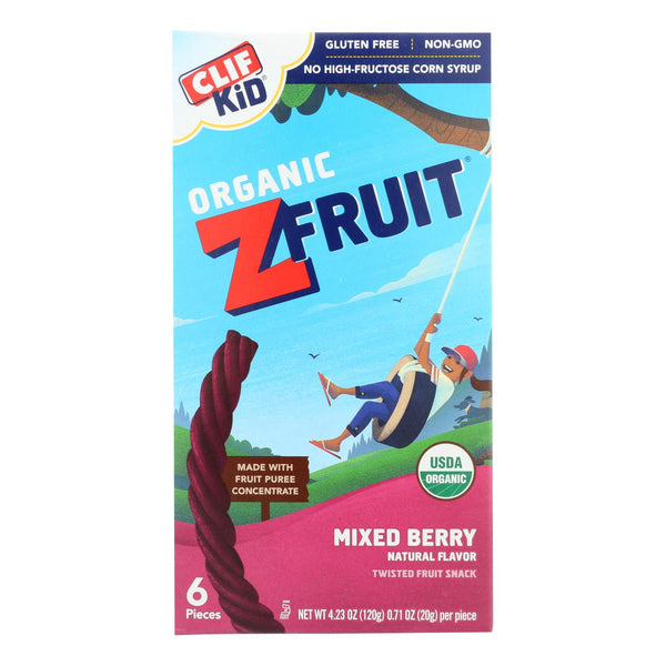 Clif Bar Organic Kid Twisted Fruit Rope - Mixed Berry - Case Of 6 - 0.7 Oz.