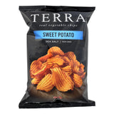 Terra Chips Sweet Potato Chips - Crinkled Sweet Potato With Sea Salt, Case Of 12