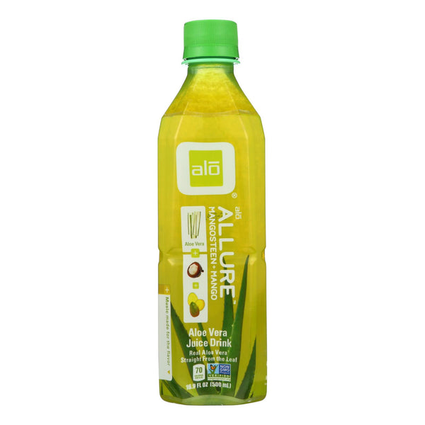 Alo Original Allure Aloe Vera Juice Drink - Mangosteen And Mango - Case Of 12
