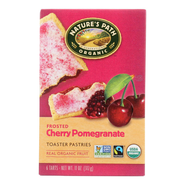Nature's Path Organic Frosted Toaster Pastries - Cherry Pomegranate - Case Of 12