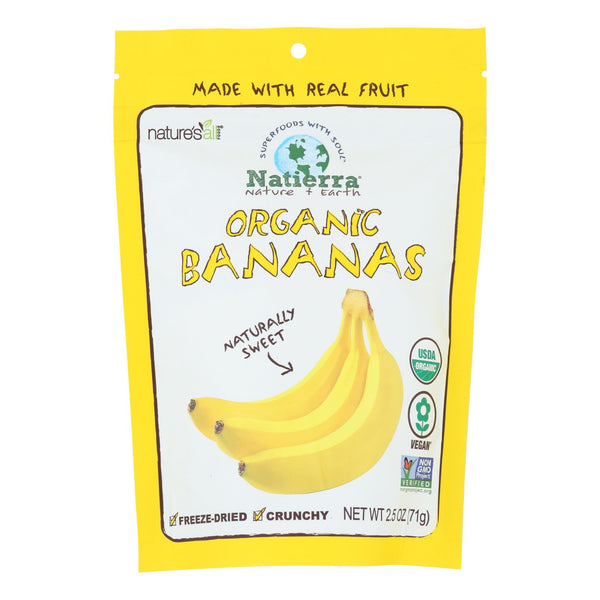 Natierra Organic Freeze Dried Raw - Banana - Case Of 12 - 2.5 Oz.