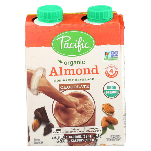 Pacific Natural Foods Almond Chocolate - Organic - Case Of 6 - 8 Fl Oz.