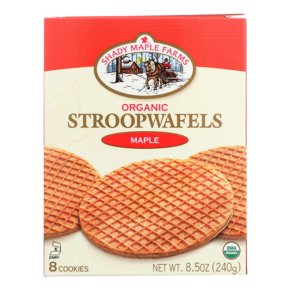 Shady Maple Farms Organic Maple Waffle Cookie - Case Of 8 - 8.5 Oz.