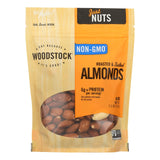 Woodstock Almonds - Whole - Roasted - Salted - Case Of 8 - 7.5 Oz.