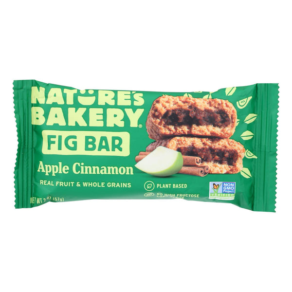 Nature's Bakery Stone Ground Whole Wheat Fig Bar - Apple Cinnamon - Case Of 12