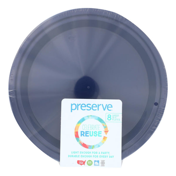 Preserve On The Go Large Reusable Plates - Midnight Blue - 8 Pack - 10.5 In