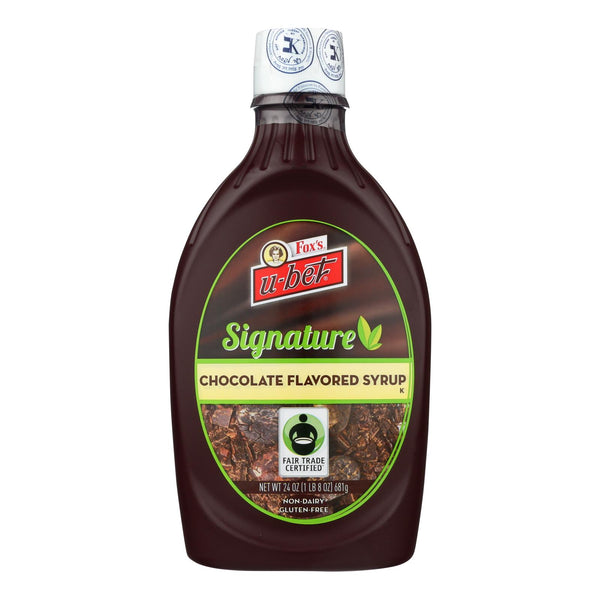 Fox's U-bet Syrup - Chocolate - Natural - Case Of 12 - 24 Oz