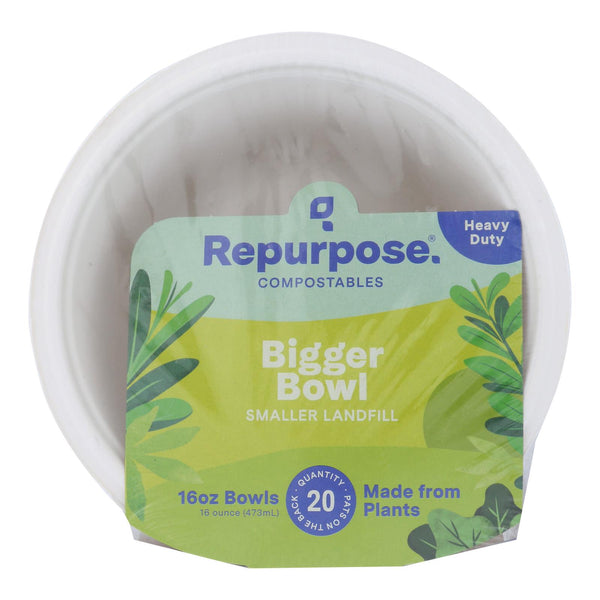 Repurpose Plant Based Bagasse Bowls - Case Of 12 - 20 Count