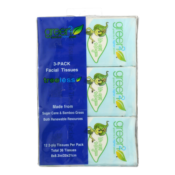 Green 2 3 Pack Facial Tissue - Case Of 80 - 3 Pk