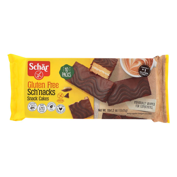 Schar Sch'nacks Chocolate Covered Snack Cakes - Case Of 6 - 12.3 Oz.