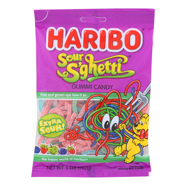 Haribo Sour S’ghetti Gummi Candy  - Case Of 12 - 5 Oz
