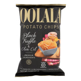 Oolala Potato Chips - Black Truffle And Olive Oil - Case Of 9 - 5 Oz.